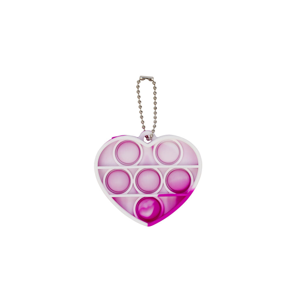 Kids Fidget - Heart Marble Keyring