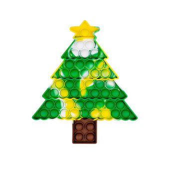 Kids Fidget - Yellow and Green Christmas Tree Pop It